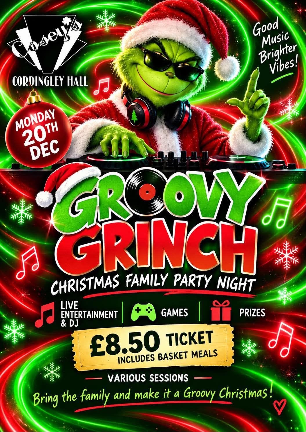 2027 Groovy Grinch Christmas Party EARLY SESSION 3-5pm